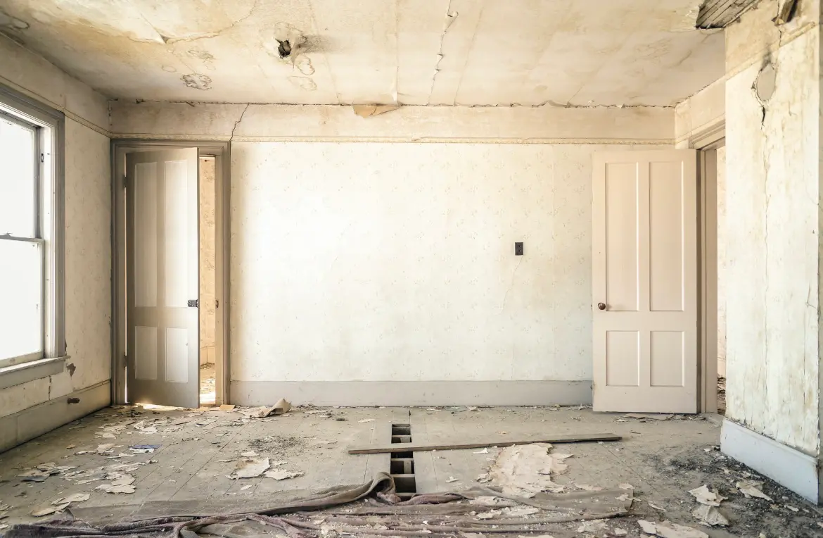 Waste disposal crew managing a cleanout project in North Brooksville